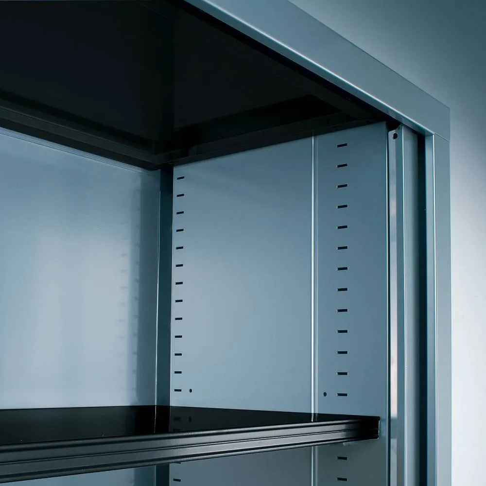 Armoire monobloc h198xl120xp43 cm 4 tab. Blanc rideaux blanc