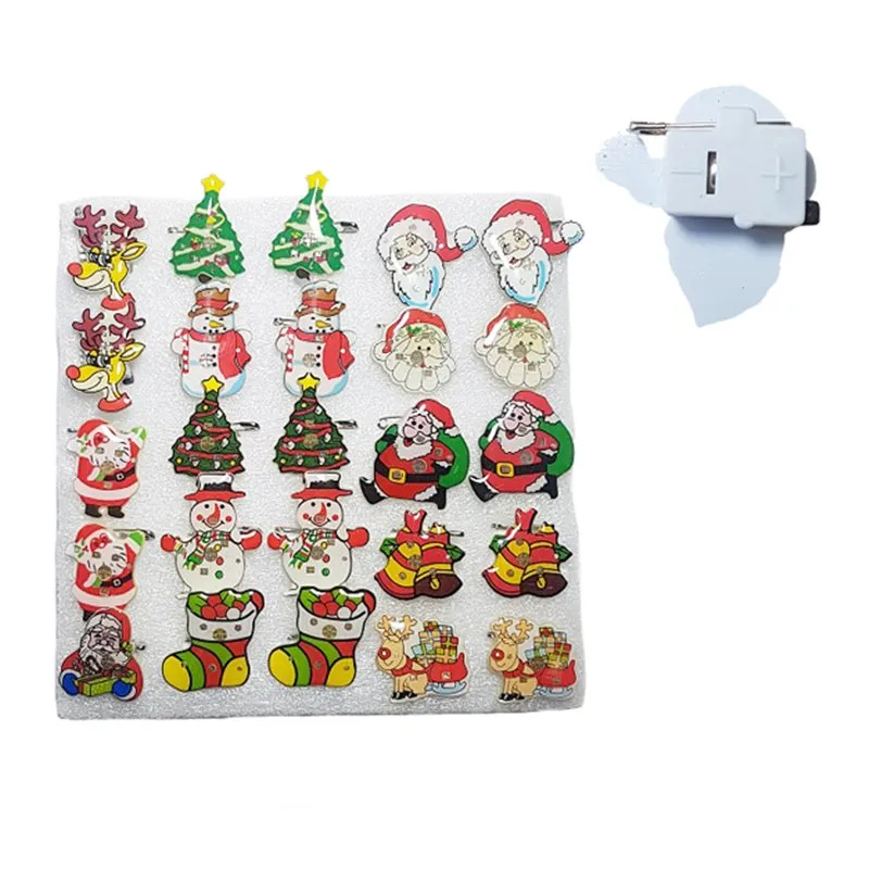 Badges lumineux de Noël