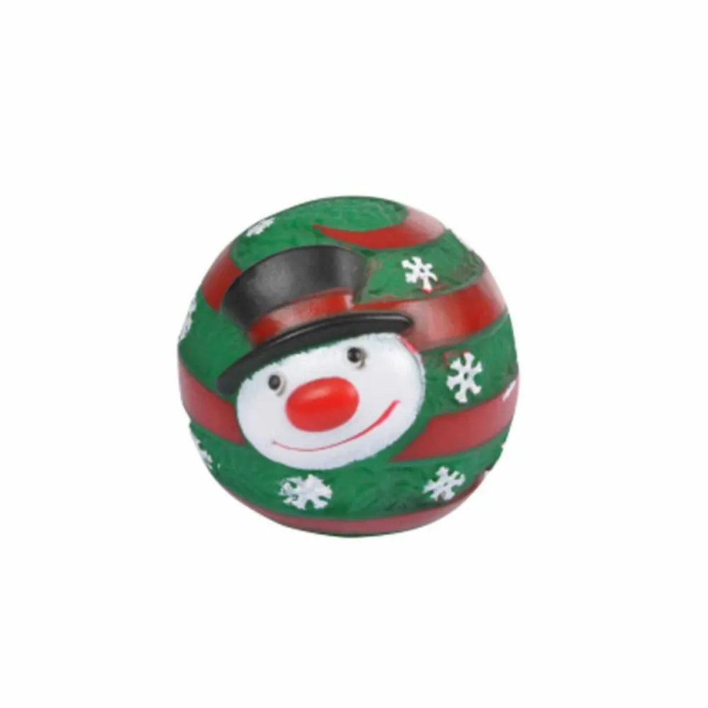 Balle pour chien "bonhomme de neige" 9cm vert