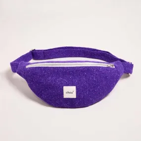 Banane en laine upcyclée | violet "banane en tweed violet - violet" femme