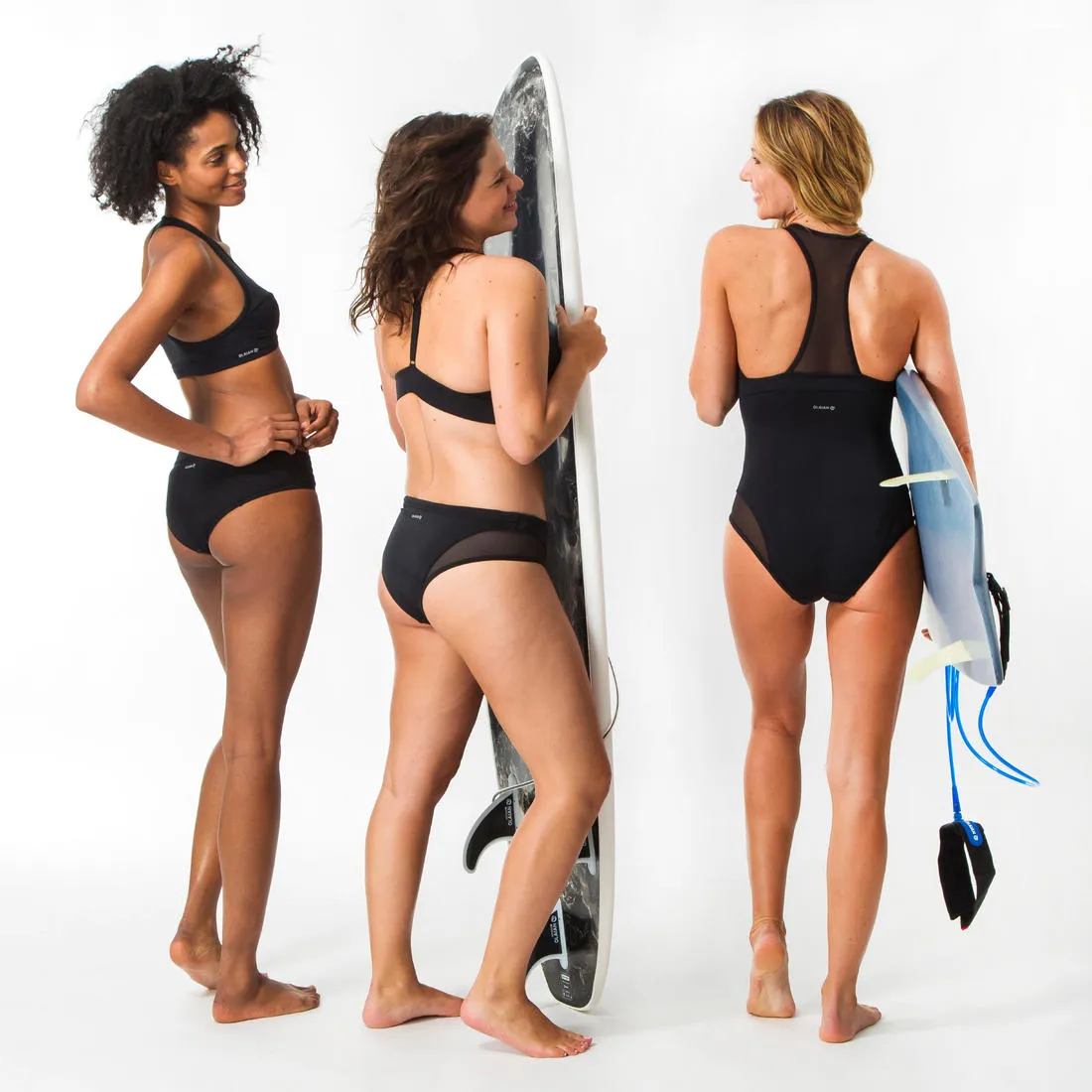 Bas de maillot de bain ajouré femme SAVANA NOIR