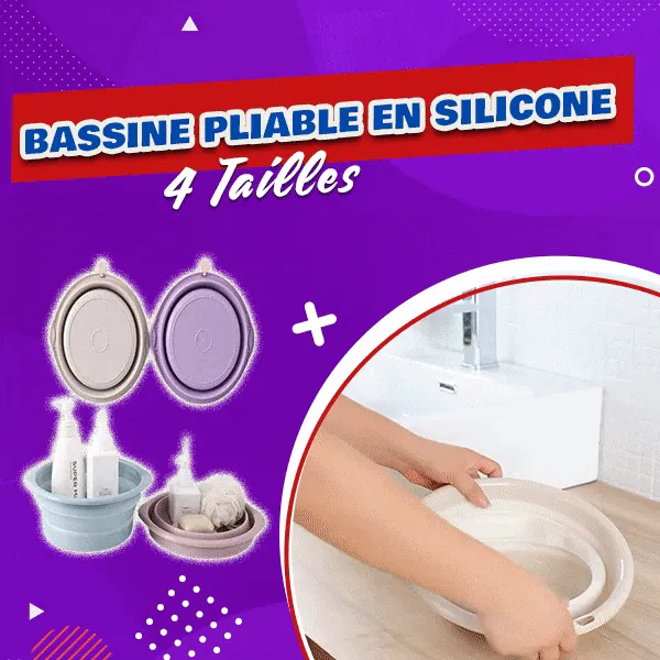 Bassine pliable en silicone - 4 Tailles