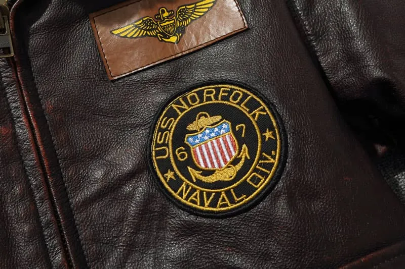 Blouson bombardier marron (cuir)