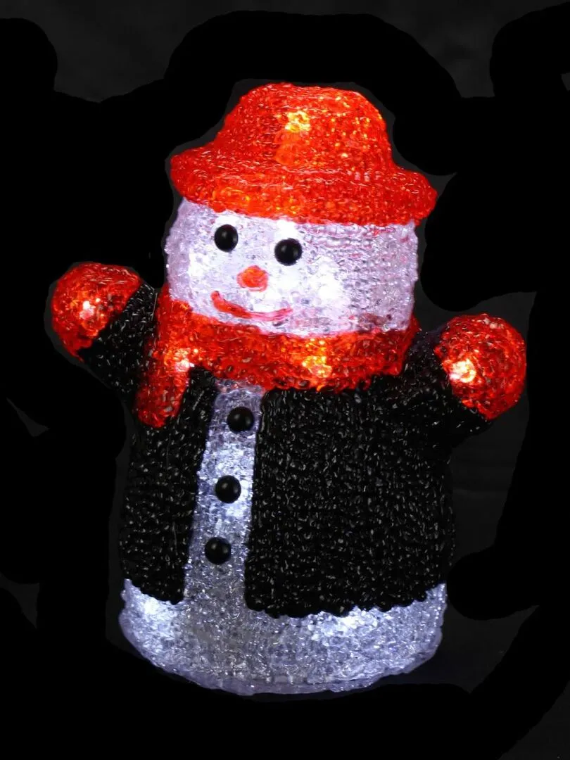 Bonhomme de neige à LED - Noir