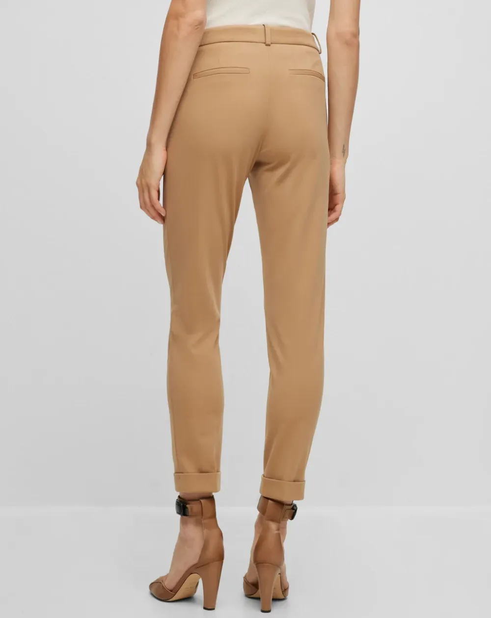 Boss Pantalon Femme Tailles 32 Coloris Beige