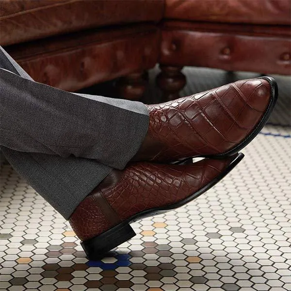 Botte Année 70 Vintage Crocodile