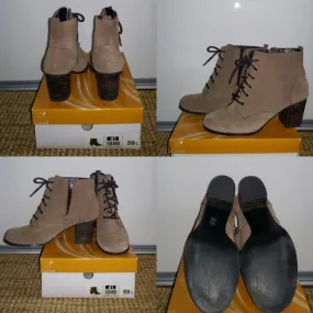 Bottines à talons en cuir