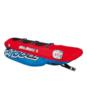 Bouée banane tractée CHASER 3 personnes bleu / rouge