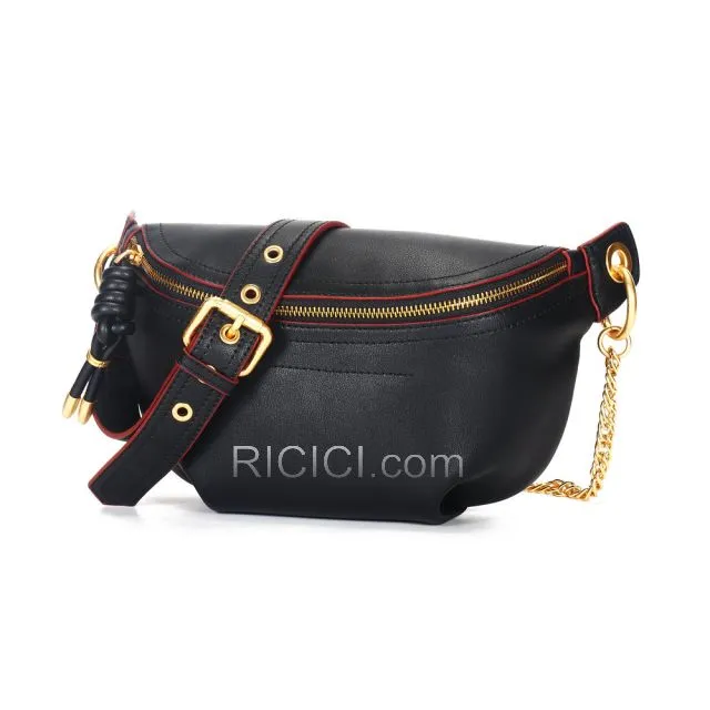 Bureau Cuir Mode Sac Banane Chaîne En Or Sac Femme