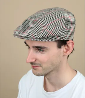 béret coton carreaux - Wassim beige M by Flechet : Headict