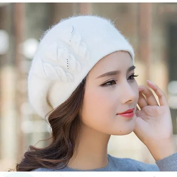 Béret d'hiver en tricot pour femme