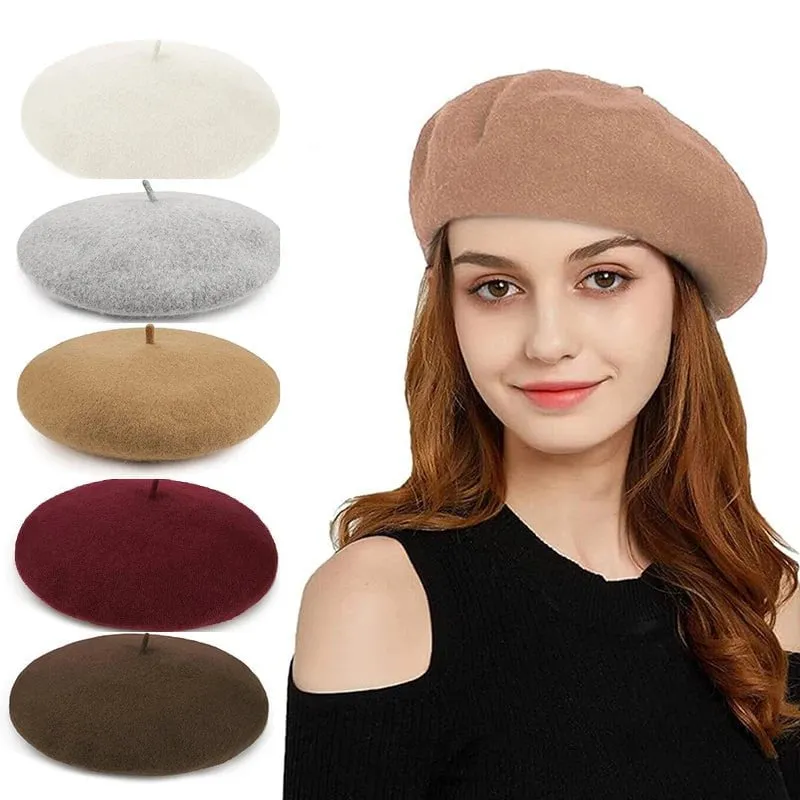 Béret en laine mélangée