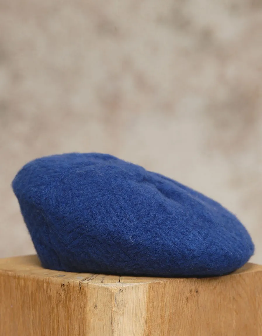 Béret maille bleu - Accessoires