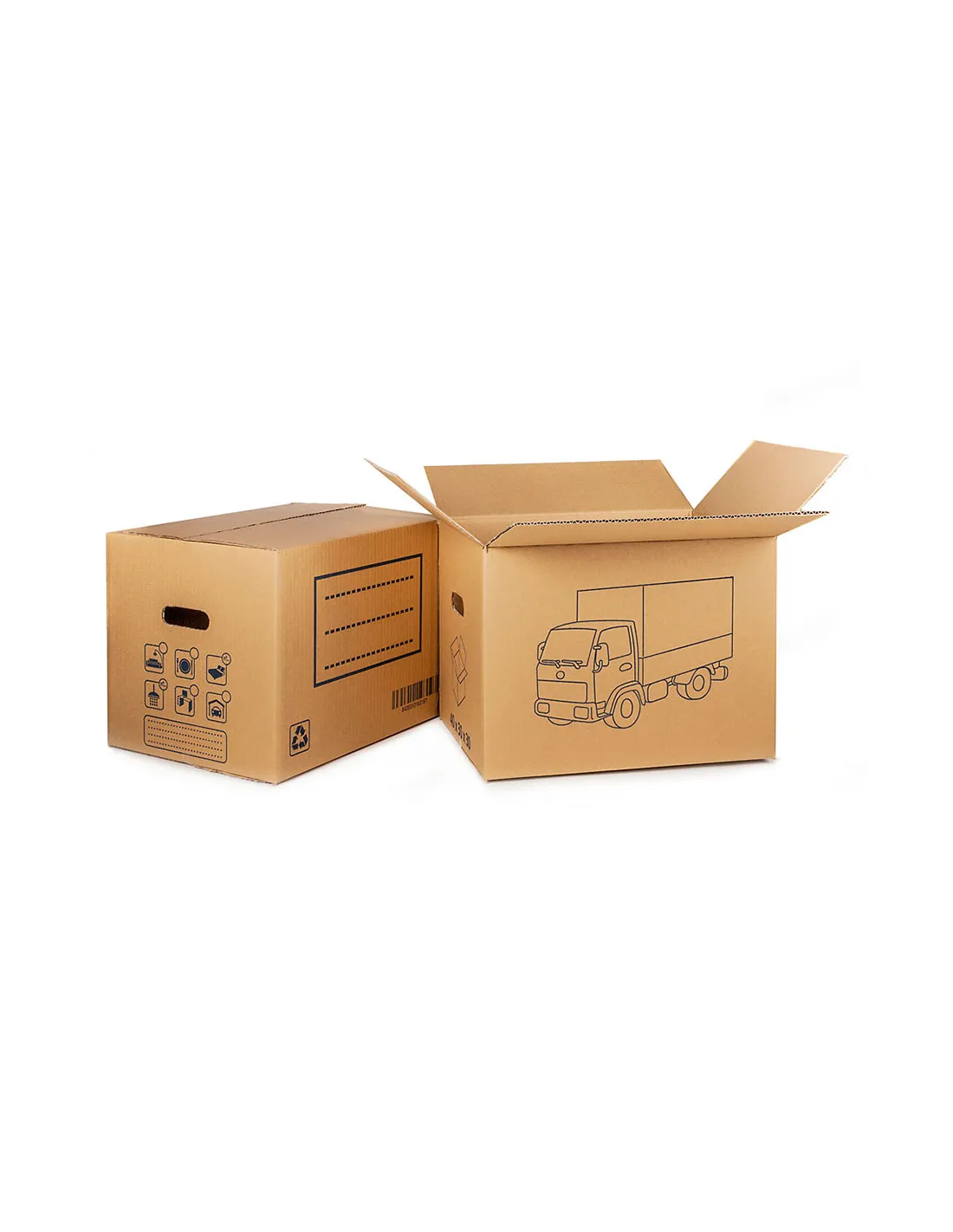 Caisse En Carton De Déménagement (POIGNÉE Découpée) 60x40x40cm Fun & Go - Fun & Go - 47374