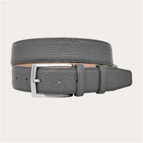 Ceinture unisexe élégante en cuir véritable, gris