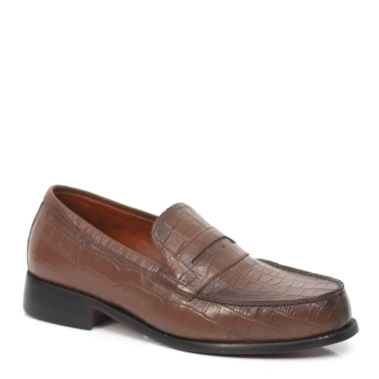 Chaussure Cuir  Croco - Marron