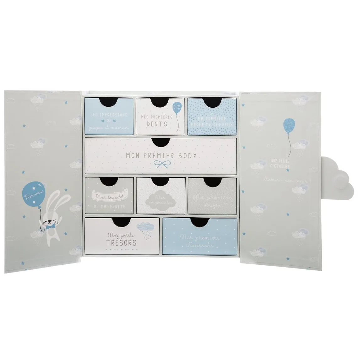 Coffret Naissance Porte Nuage bleu | 3 Suisses