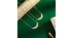 Colliers en argent S925 avec pendentif ailes d'ange pour femme
