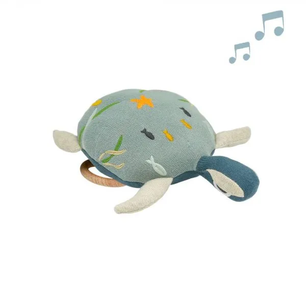 Coussin musical enfant Tortue bleue