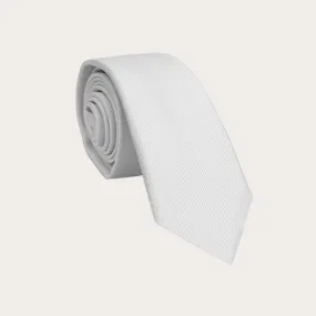 Cravates blanche en soie Brucle | Artisanat et style italien