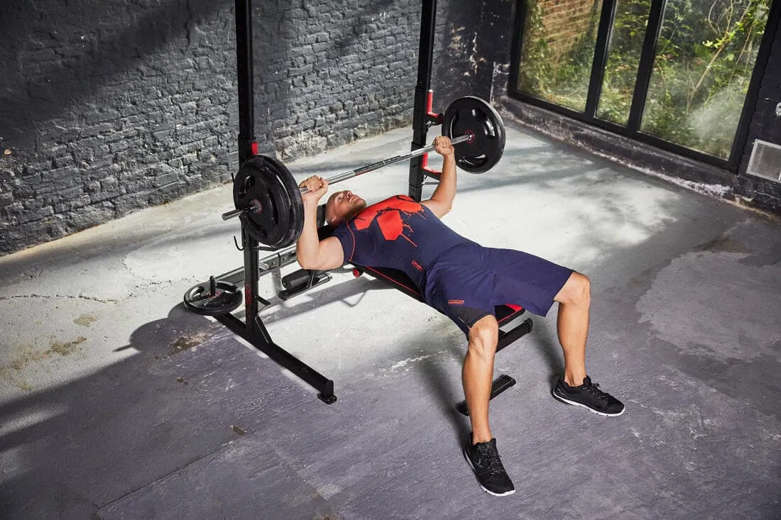 Disque musculation caoutchouc 20kg 28mm avec poignées