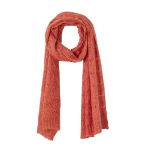 Echarpe en tricot ajouré - Orange