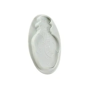 Emporte pièce Bonhomme de neige poussoir - pâte à sucre 