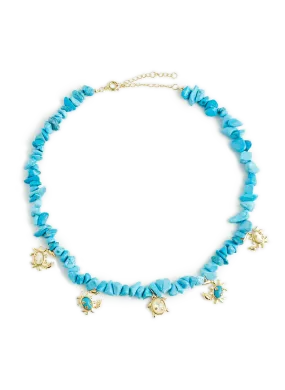 ESHVI  Collier à pendentif - Bleu