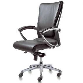 Fauteuil de direction - cuir noir