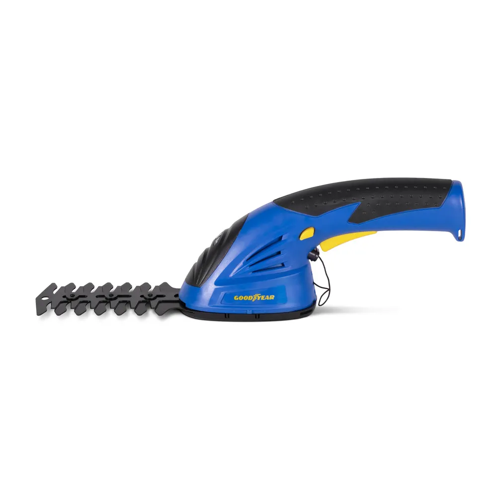 Goodyear - cisailles à gazon à batterie au lithium 1,5 ah 3,6 v. Cisailles de taille électriques 2 en 1 à 1 100 tr/min.