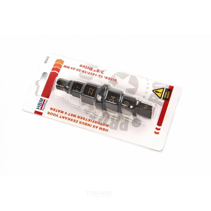 HBM Clé hexagonale pour motos comprenant 6 tailles