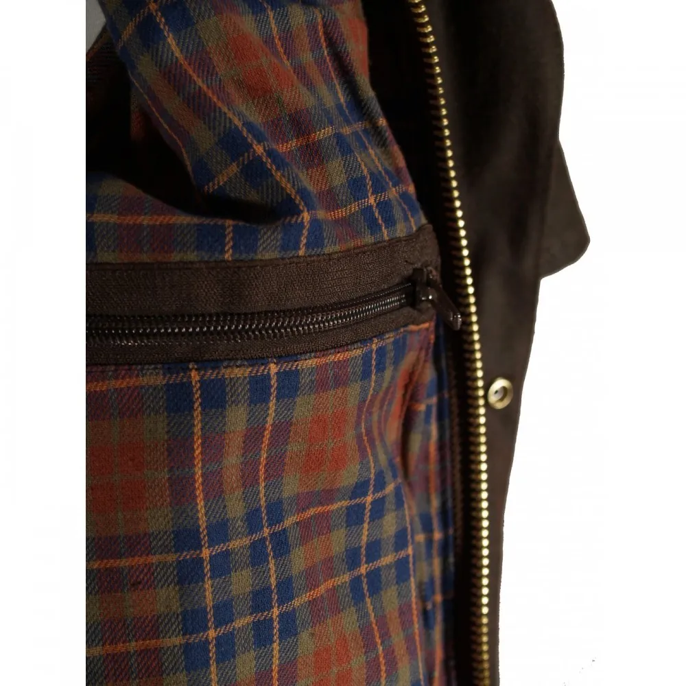 Imperméable d'équitation huilé. Manteau imperméable en coton huilé