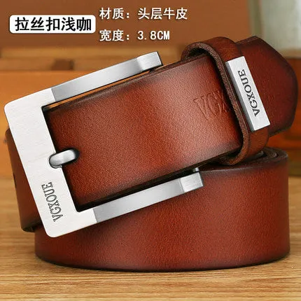 Importé - Ceintures VGXOUE pour hommes boucle ardillon 100% cuir véritable