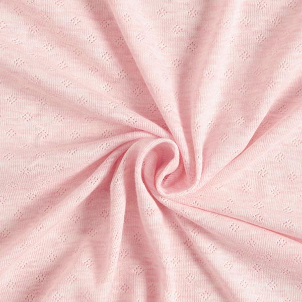 Jersey finement tricoté à motif ajouré Melange – rose clair