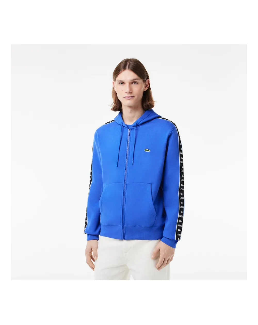 Lacoste Sweat Zippé Homme Tailles 2 Coloris Noir