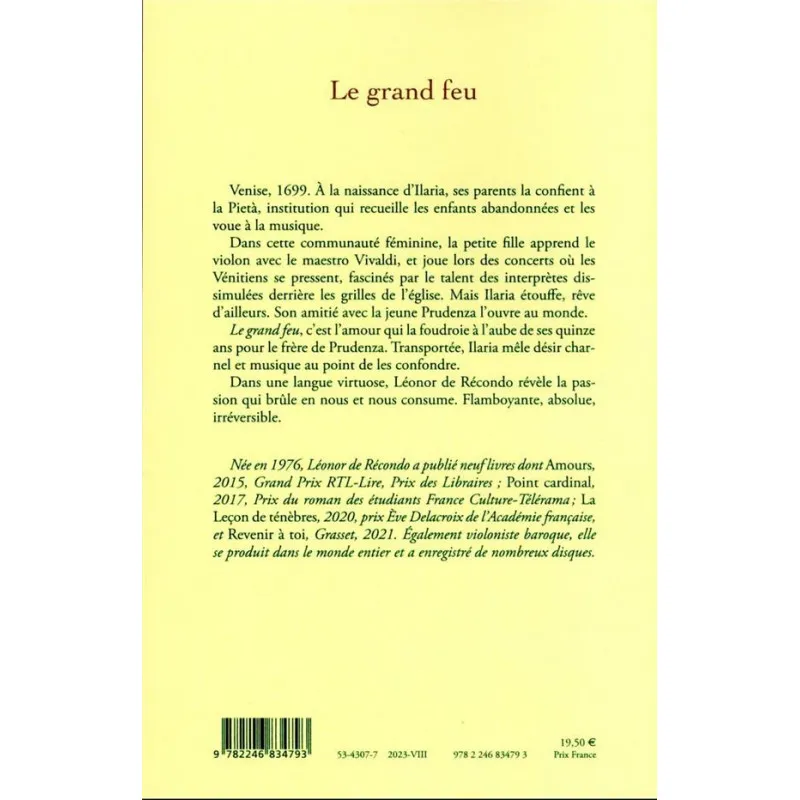 Le grand feu - Sélection Prix littéraire Le Monde 2023