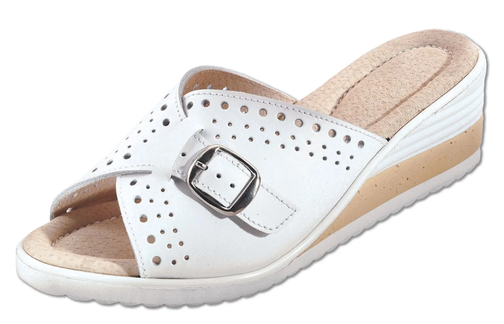 Les mules en cuir ajouré