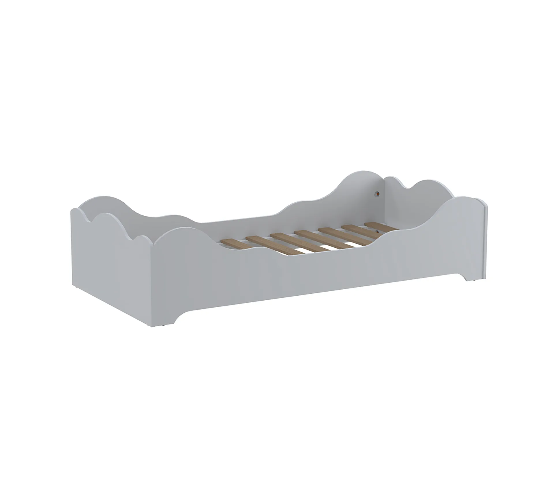 Lit 90x190 Sommier Inclus Nuage - Blanc