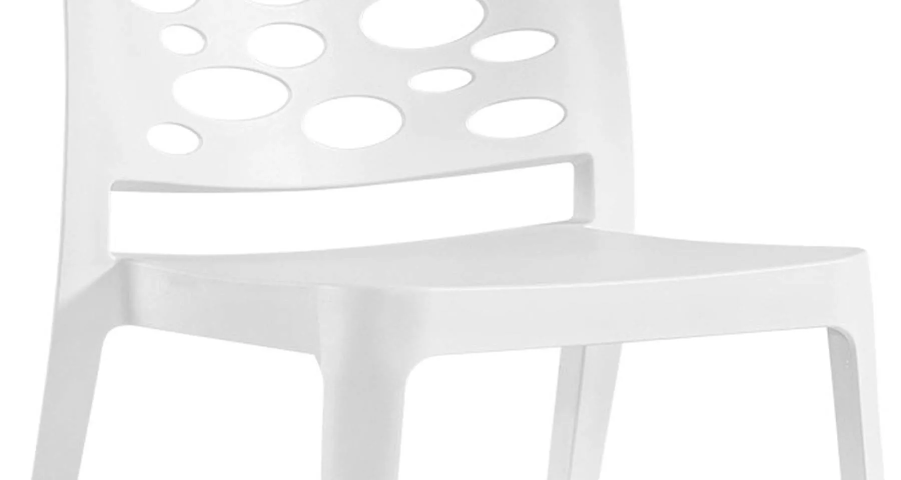 Lot 40 chaises de jardin avec dossier ajouré à bulles Valéria