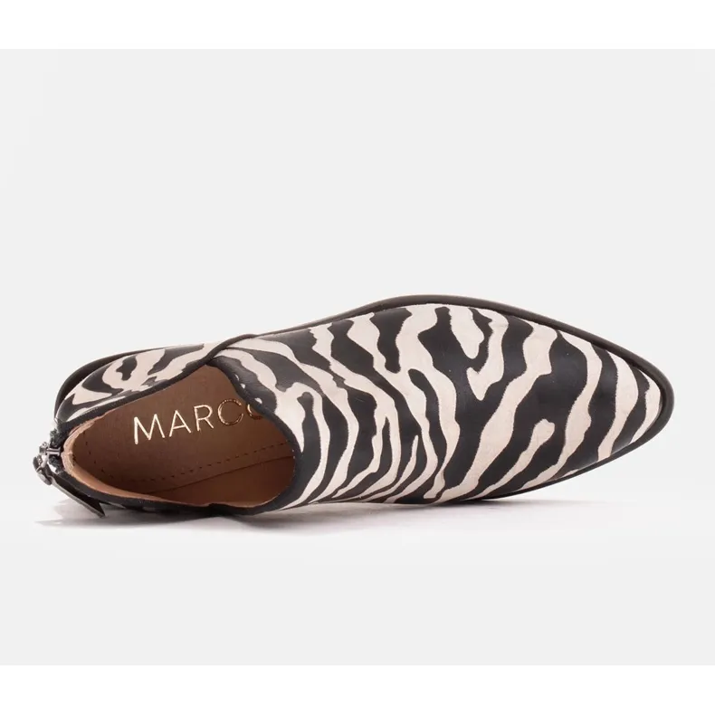 Marco Shoes Bottes en cuir véritable avec découpe 1954B-1249-1 beige