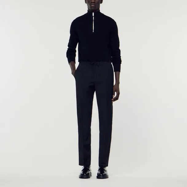 Pantalon à ceinture élastiquée