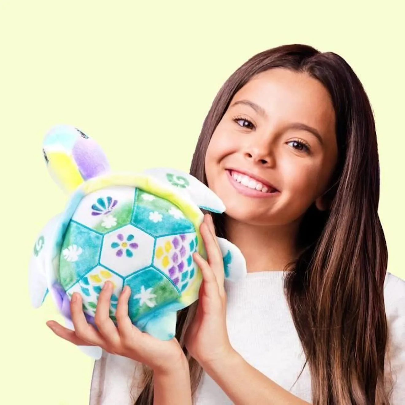 Peluche Airbrush Nature Tortue à Personnaliser - Canal Toys - OFG 280 - Certifications FSC® et GRS blanc - Canal Toys