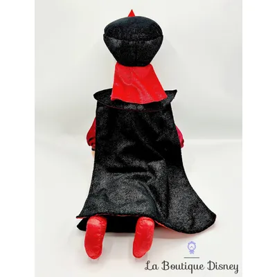 Peluche Jafar Disneyland Paris 2018 Disney poupée chiffon Aladdin vizir méchant noir rouge 62 cm
