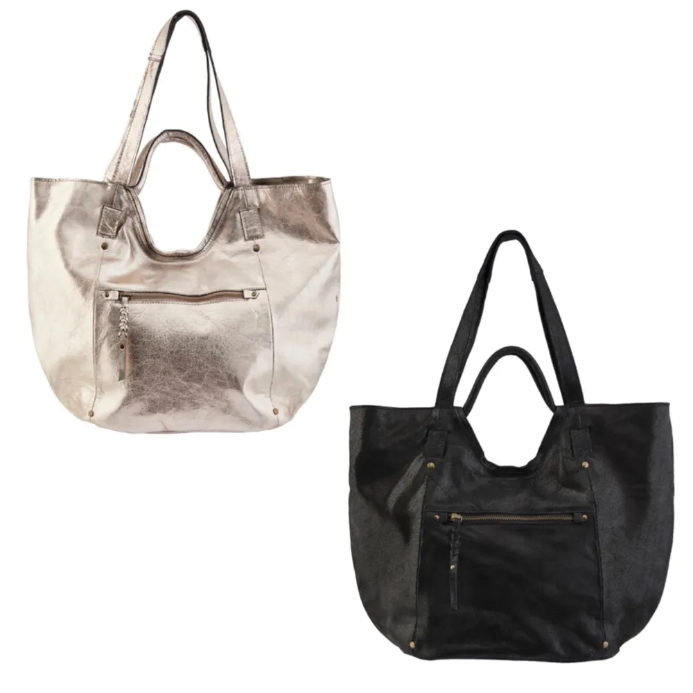Pieces sac Nita 17129881 sac en cuir noir ou doré arrondi