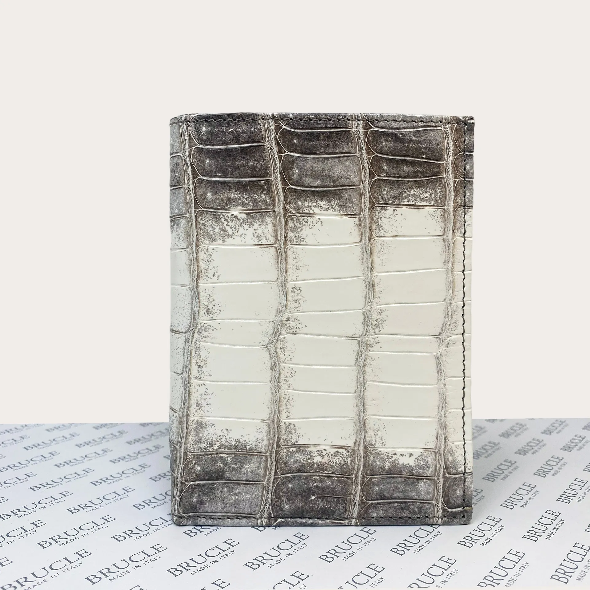 Portefeuille Crocodile Blanc Himalaya BRUCLE | Luxe Exclusif