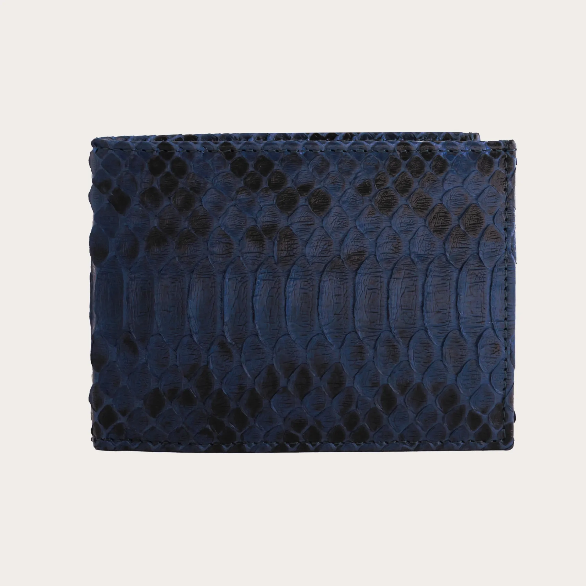 Portefeuille en python bleu personnalisation gratuite | Brucle Luxury