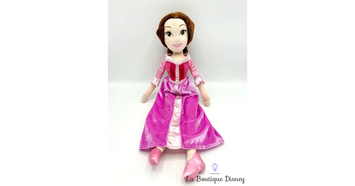 Poupée chiffon Belle Robe Rose Disney Store 2016 La Belle et la Bête peluche princesse 52 cm