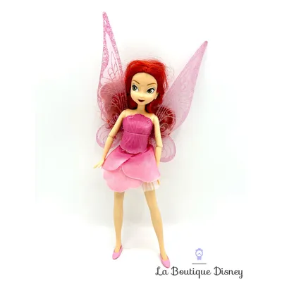 Poupée Roselia Disney Store Fairies La Fée Clochette rose ailes 28 cm