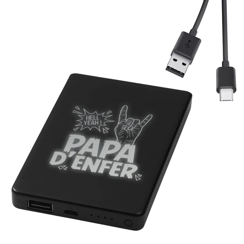 Powerbank lumineux Papa d'Enfer