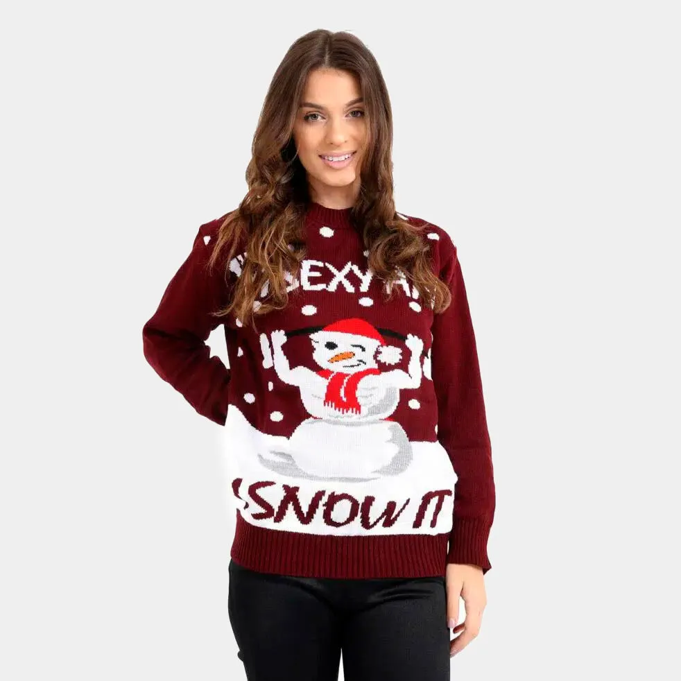 Pull de Nol pour Couple Bonhomme de Neige Sexy